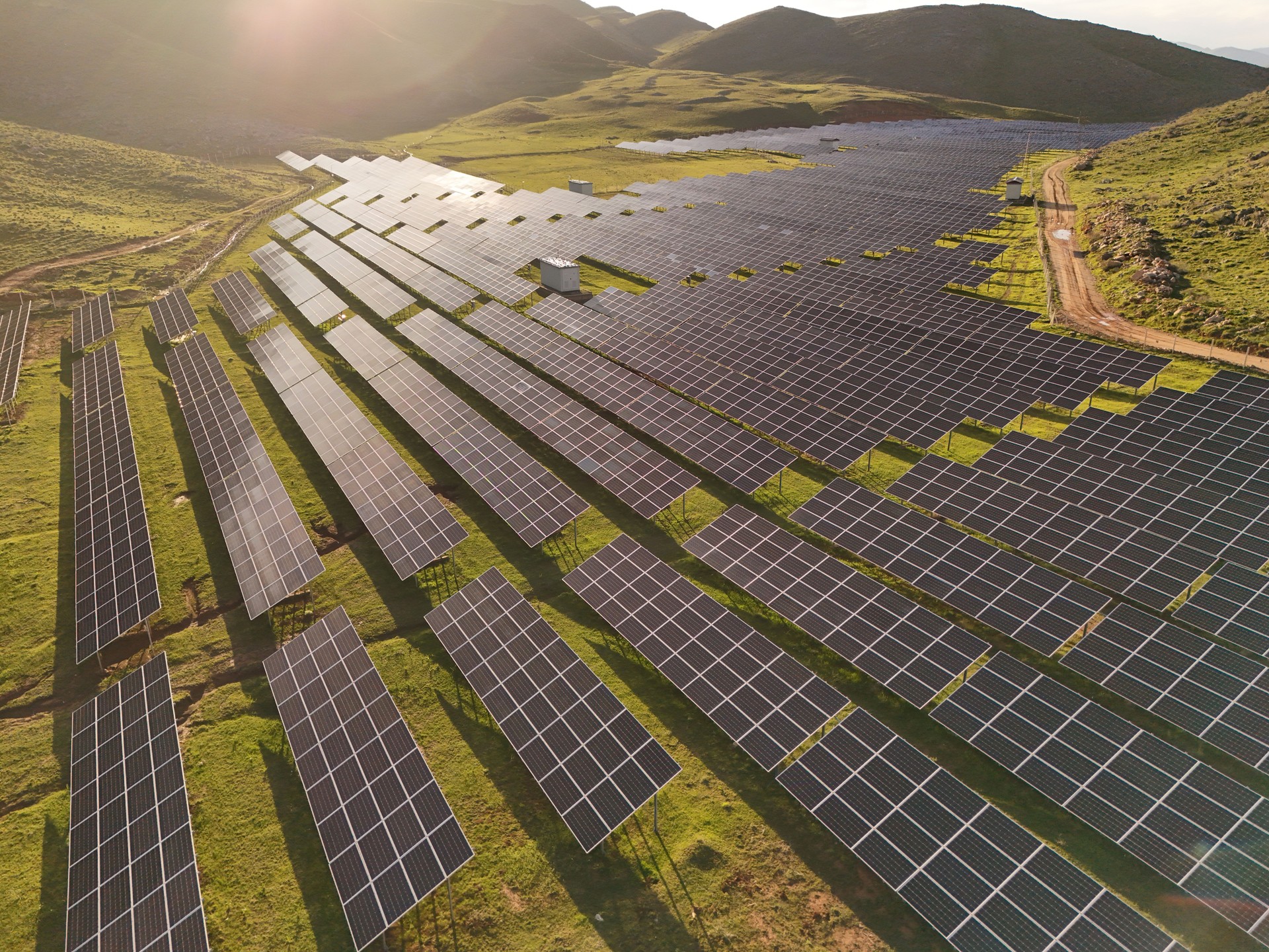 Aerial view of Solar Panels